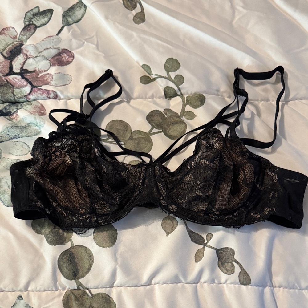 Adore Me Black Lace Bra